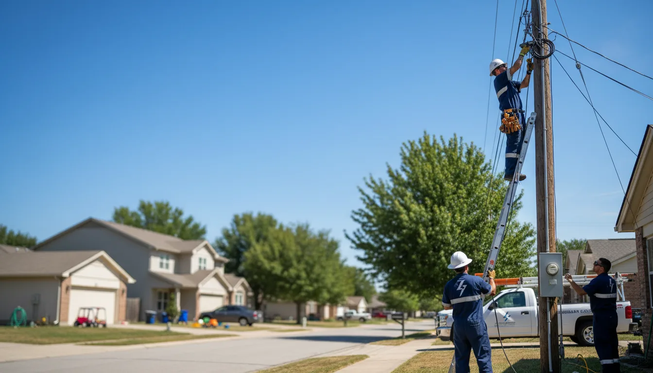 Residential electrician providing installation services in Victoria, IL